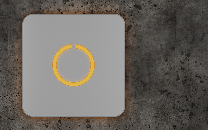 Square White Touch Doorbell Button by Luxello Door Bells Square White Touch Doorbell Button by Luxello Door Bells